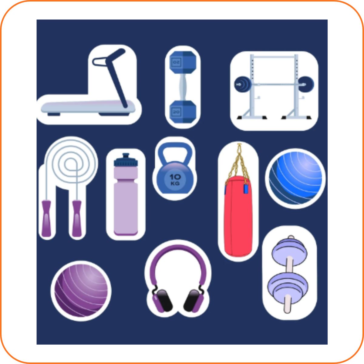 صورة المنتجات (5) شيت ستيكرات رياضية – A4 / A3 - الصورة 1